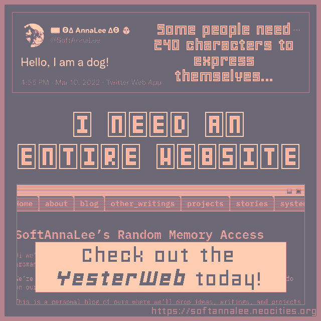 Some people need 240 characters to express themselves... I need an entire website = 300x300